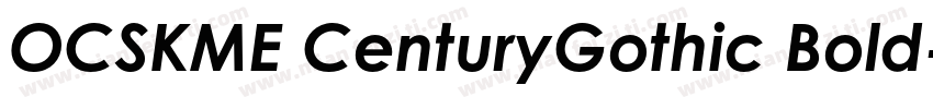 OCSKME CenturyGothic Bold字体转换